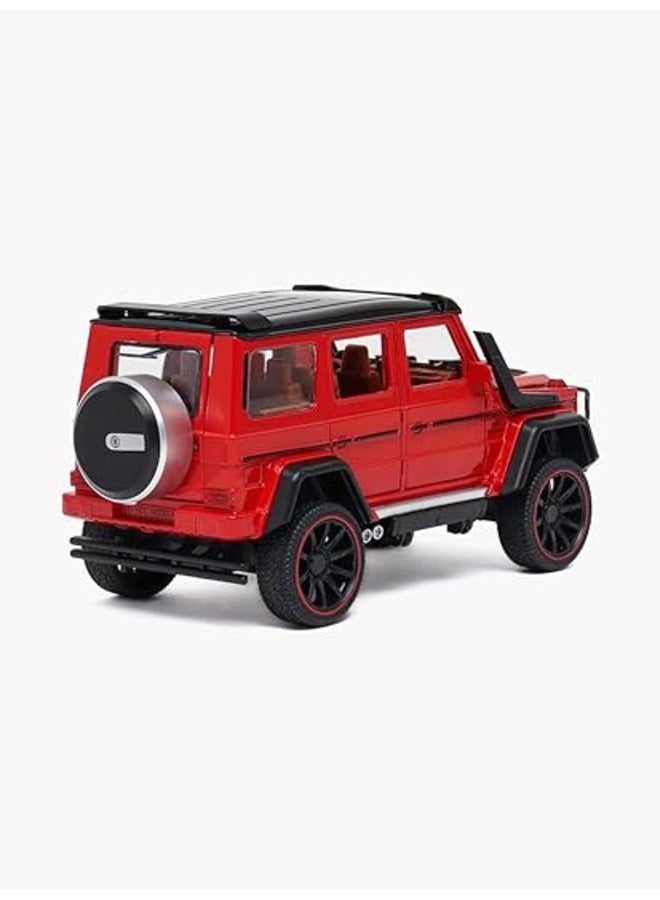 1:22 Scale Pull Back Door Openable Simulation Alloy Track Sports Miniature Model Diecast Metal Action Car Toy with Light and Sound (Red)