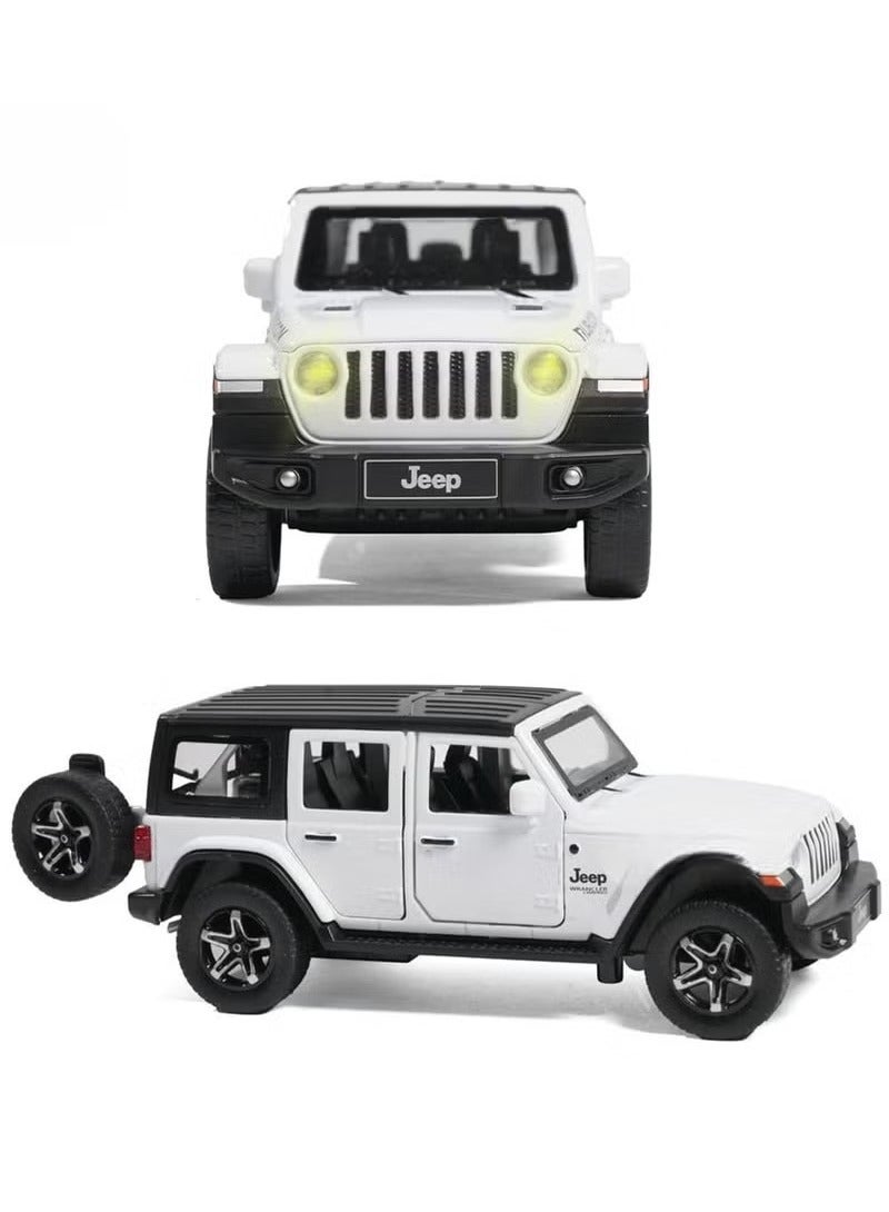JEEP Model Car 1:32 Exclusive Alloy Metal Pull Back Die-cast Car Die-cast Metal Pullback Toy car with Openable Doors & Light Music
