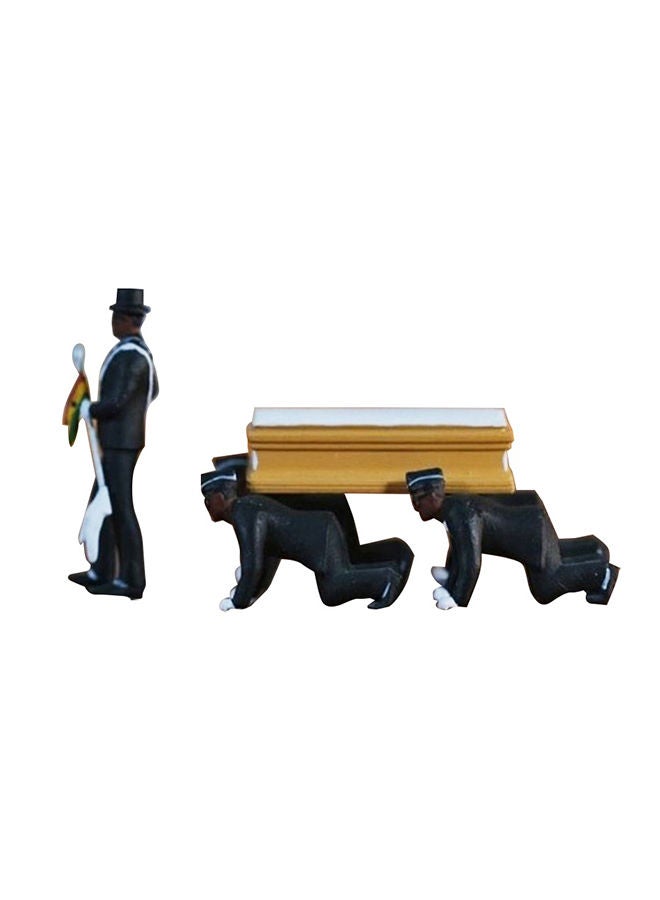 1/64 Ghana Funeral Coffin Dancing Pallbearer Team Model Action Figure Car Decor 20 x 10 20cm