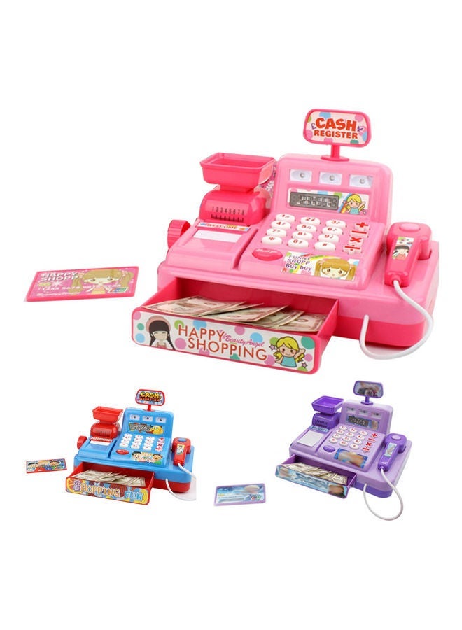 Simulation Market Cash Register with Light Music Kids Pretend Play Toy