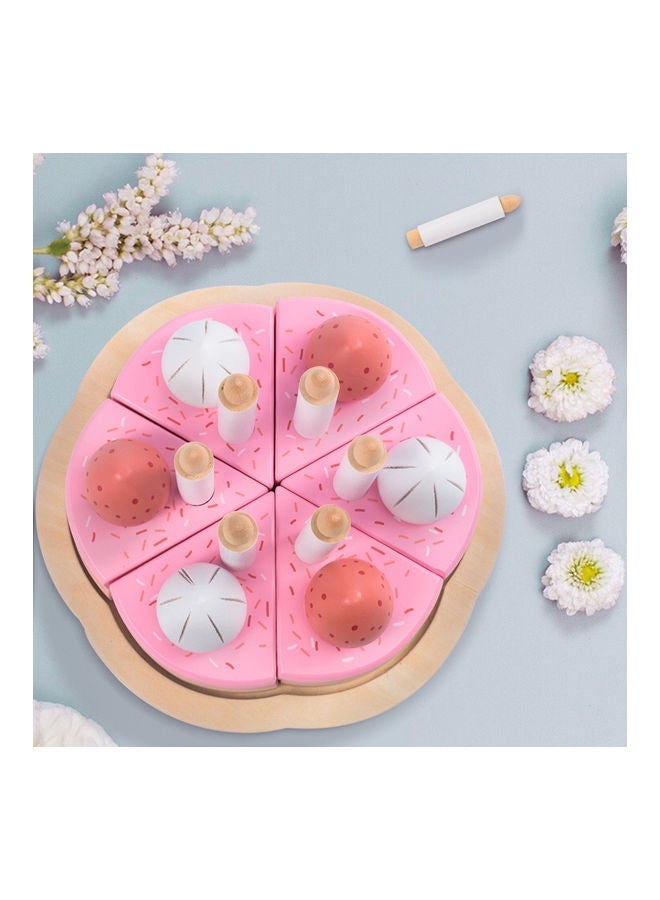 Stimulated Happy Birthday Fruit Cake Set Kids Pretend Play Toy