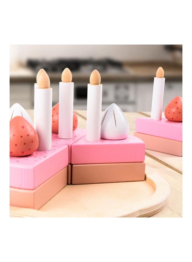Stimulated Happy Birthday Fruit Cake Set Kids Pretend Play Toy