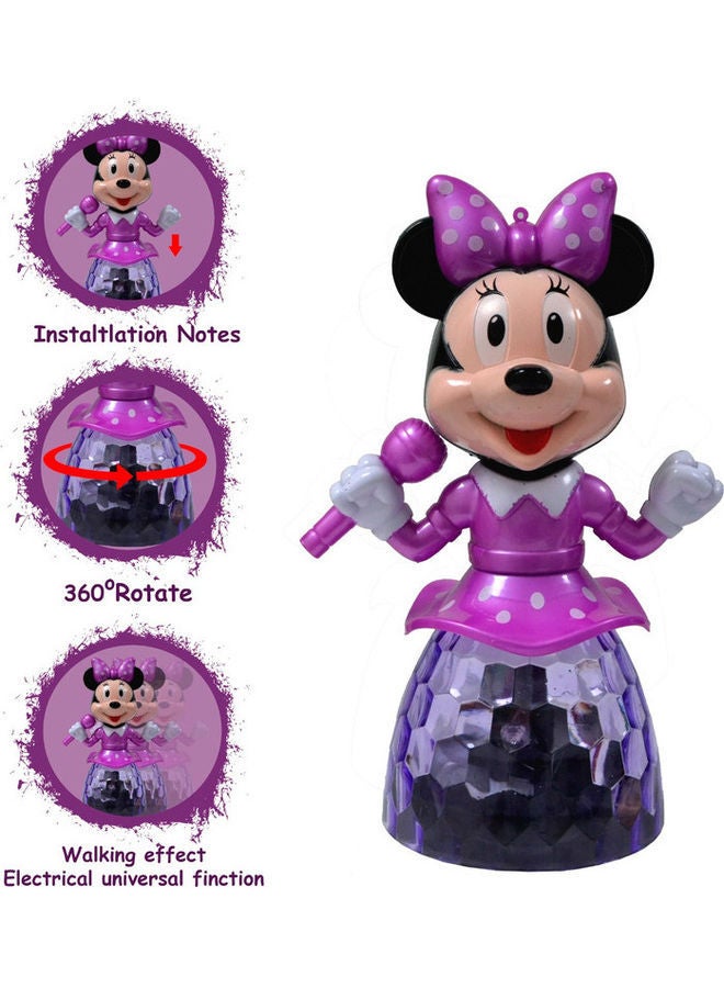 Minnie 3D Light Function Rotating Toy 17cm