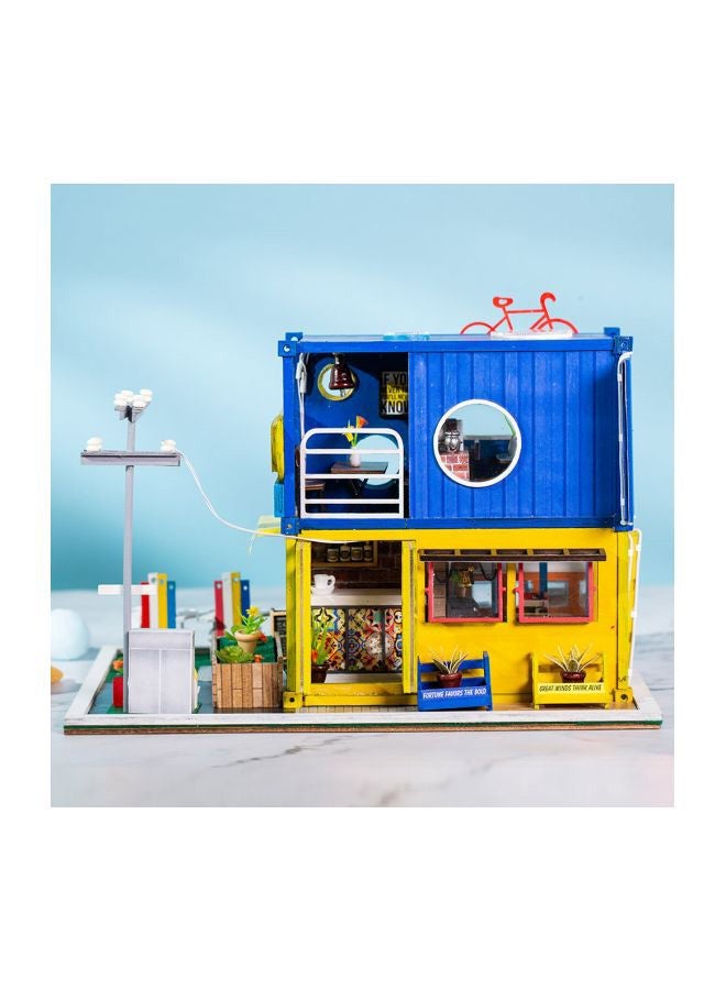 Wooden Dollhouse DIY Kit With LED Light