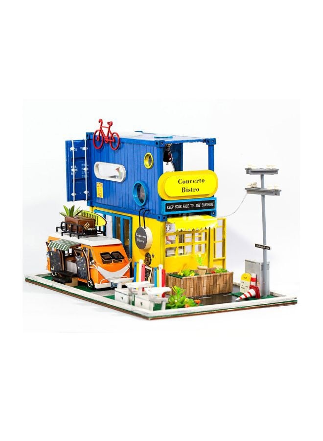 Wooden Dollhouse DIY Kit With LED Light