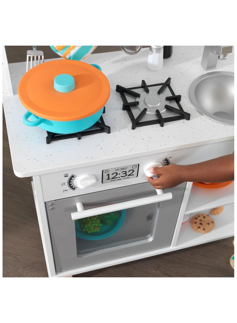 Wooden Pretend Toy Kitchen Playset