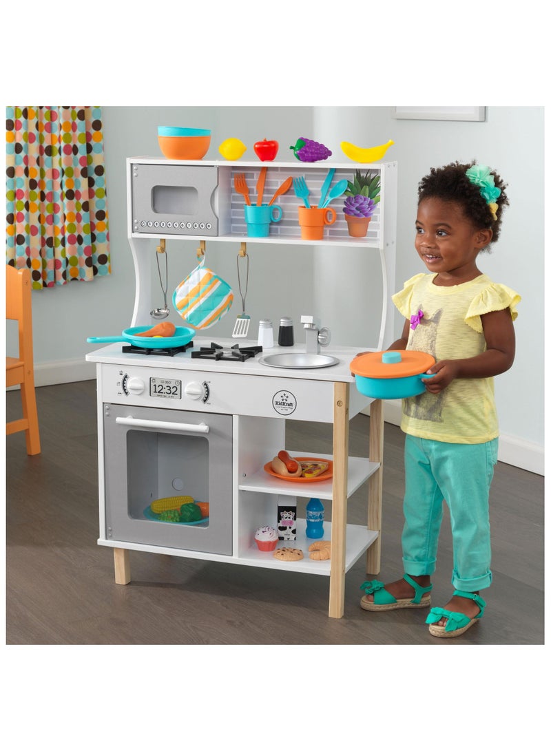 Wooden Pretend Toy Kitchen Playset