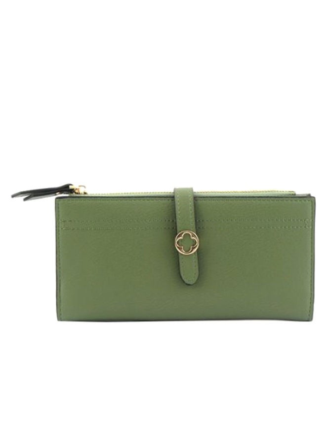 Leather Clutch Green