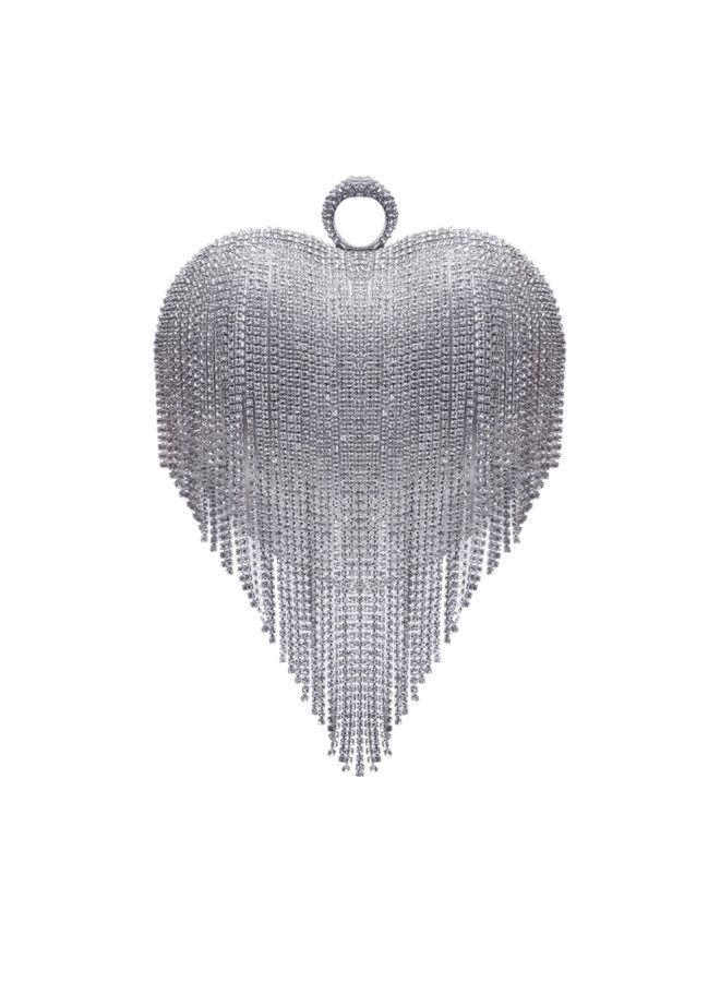 Tassel Clutch Bag Silver