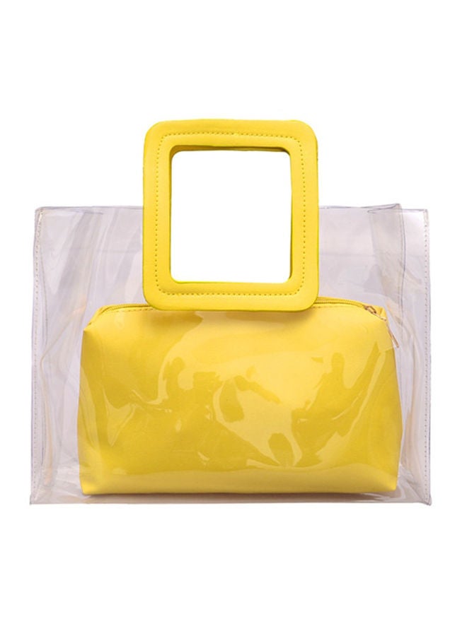 Solid Design Large Capacity Clutch Yellow