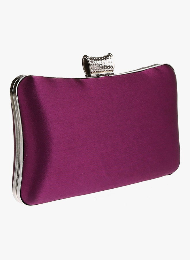 Braided Designer Clutch Purple