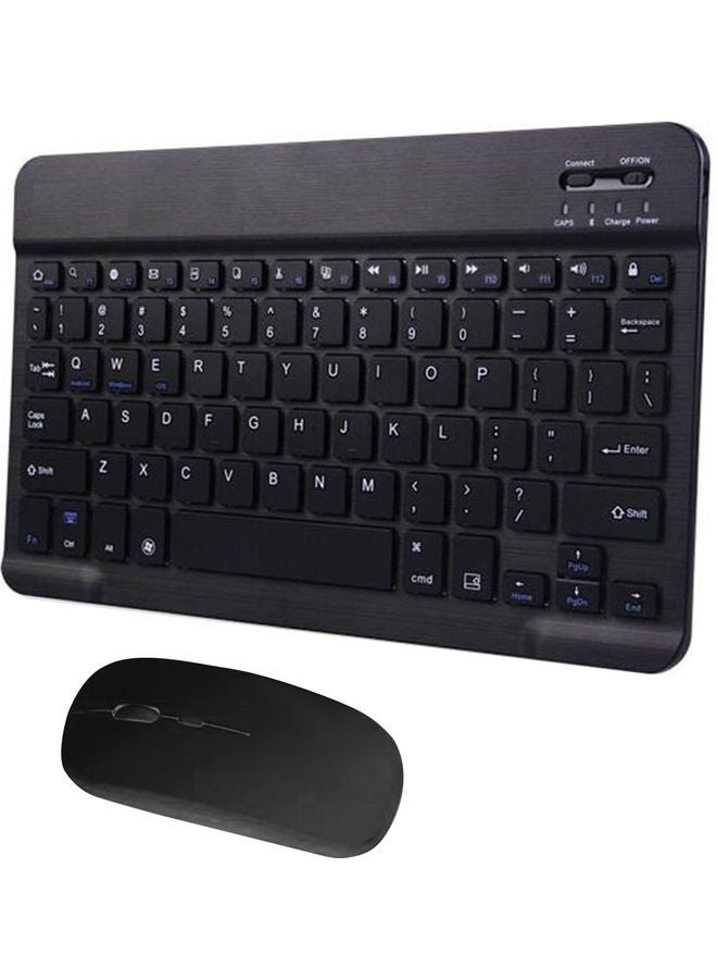 Rechargeable Tablet Wireless Keyboard and Mouse Black