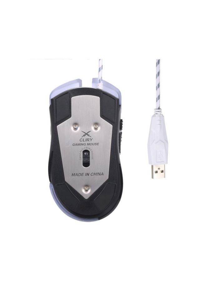 Wired Gaming Mouse White/Gold/Black