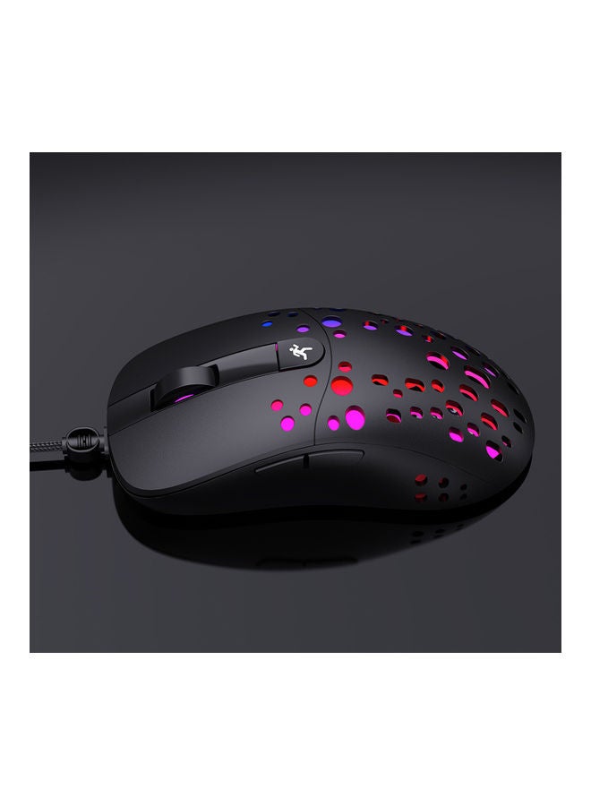 Wired RGB Gaming Mouse And Single-hand Keyboard With Portable Converter Combo Black