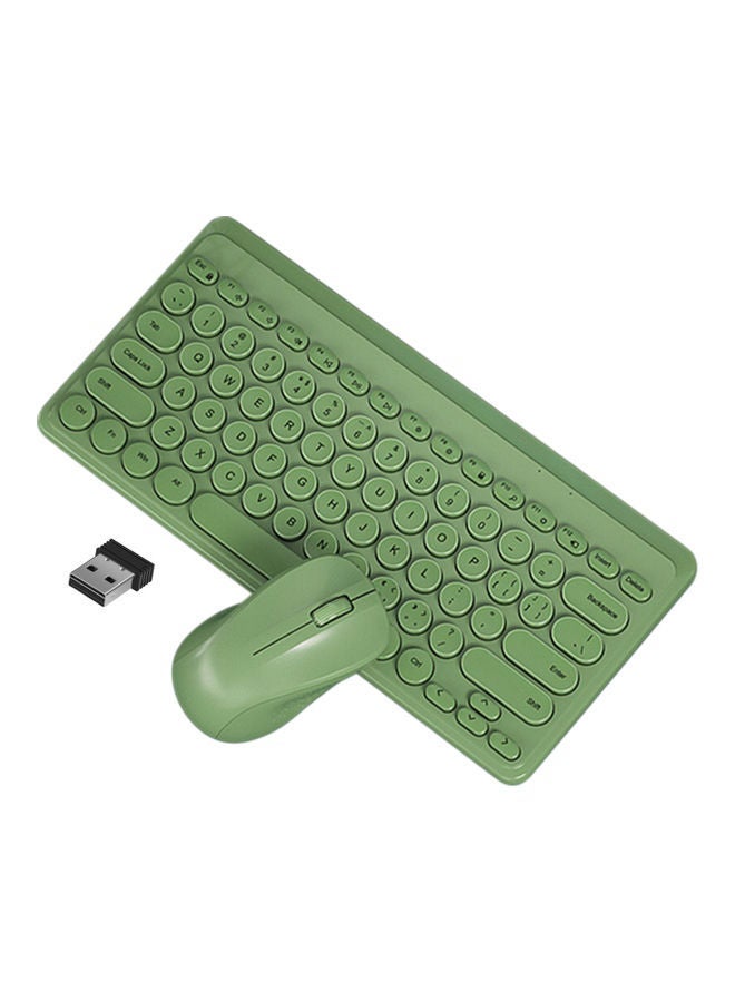 Wireless Keyboard And Mouse Set Green