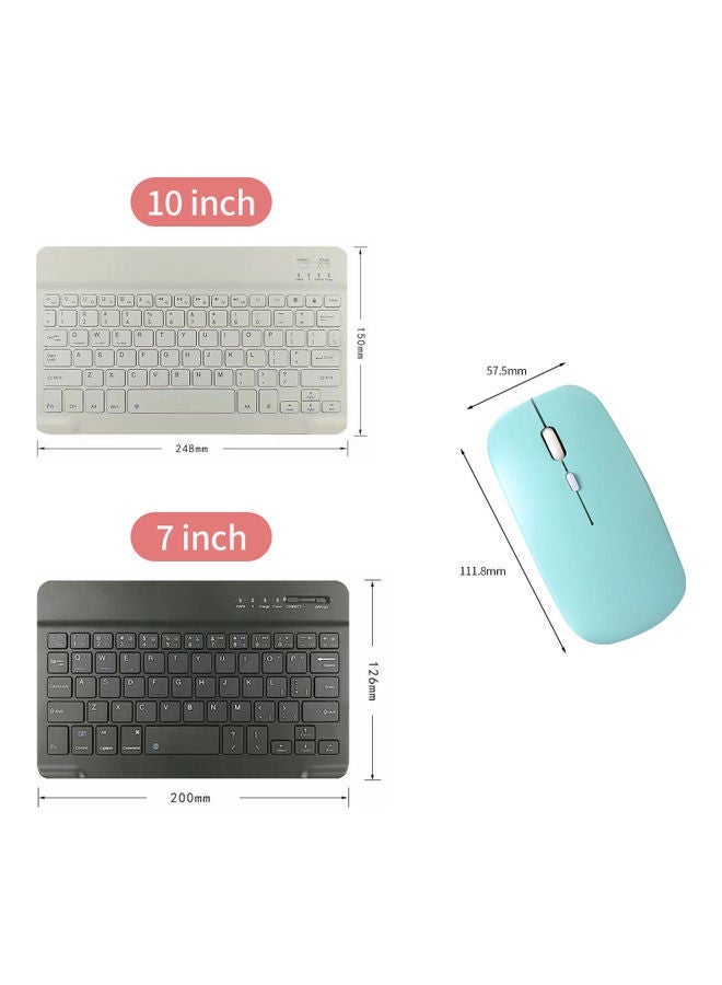 Tablet Wireless Keyboard and Mouse Combo Ultra-slim Design Black