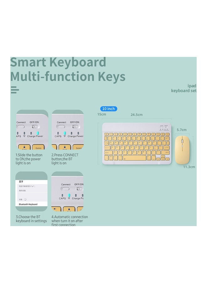 Wireless Keyboard And Mouse Set Pink/White