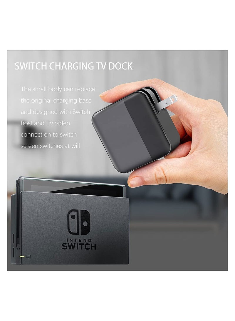 Adapter Charger for Switch for Switch Dock Charger Adapter 4K HDMI TV Adapter for Nintendo Switch AC Adapter and TV Dock Functions 2in 1 Fast Charging and Portable