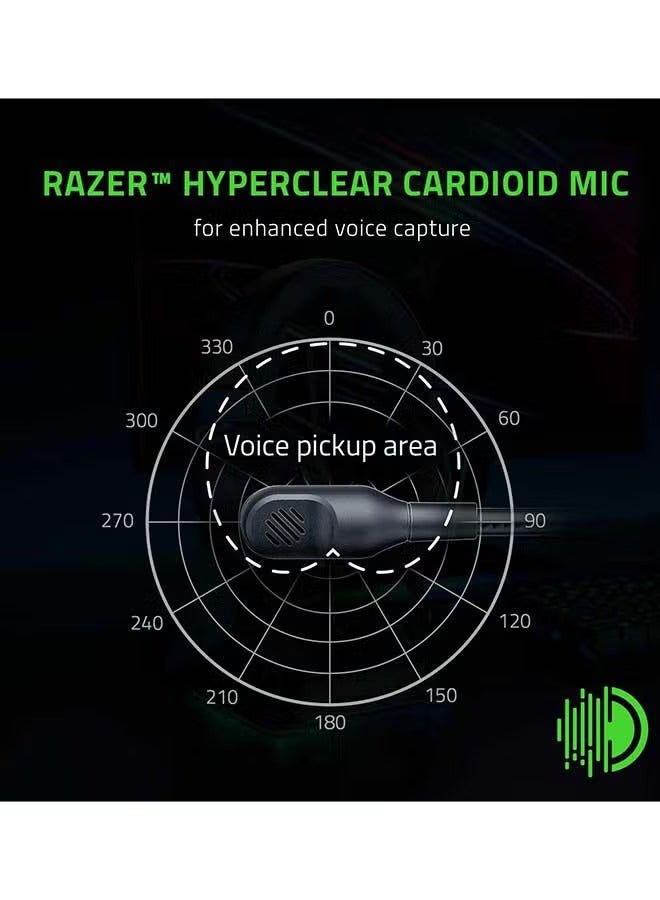 RAZER BlackShark V2 X Gaming Headset 7.1 Surround Sound 50mm Drivers Memory Foam Cushion For PC, PS4, PS5, Nintendo Switch, Xbox One, Xbox Series X|S, Mobile 3.5mm Audio Jack