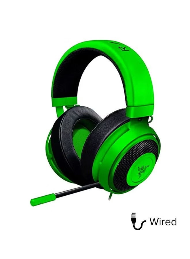 Razer Kraken Gaming Headset: Lightweight Aluminum Frame, Retractable Noise Isolating Microphone, For PC, PS4, PS5, Switch, Xbox One, Xbox Series X & S, Mobile, 3.5 mm Audio Jack – Green