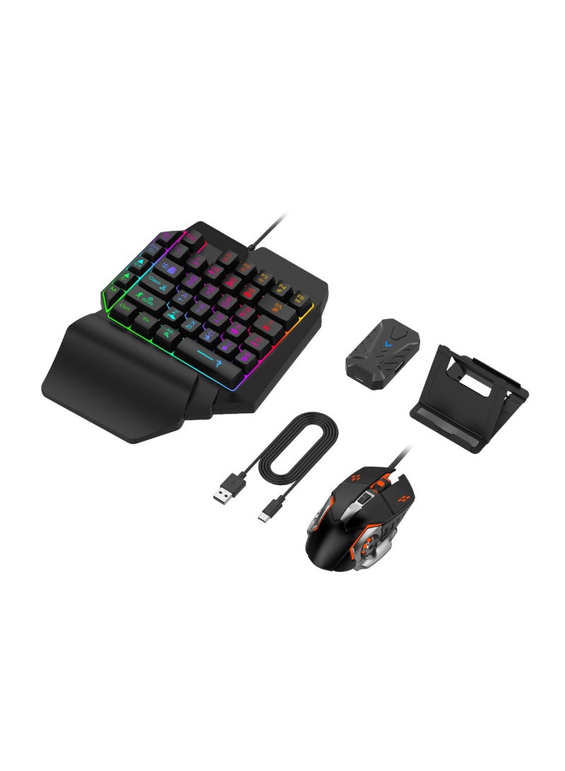 4 in 1 Mobile Gaming Combo Pack: Includes RGB Mechanical Keyboard, Gaming Mouse, and Accessories for Ultimate Gaming Experience