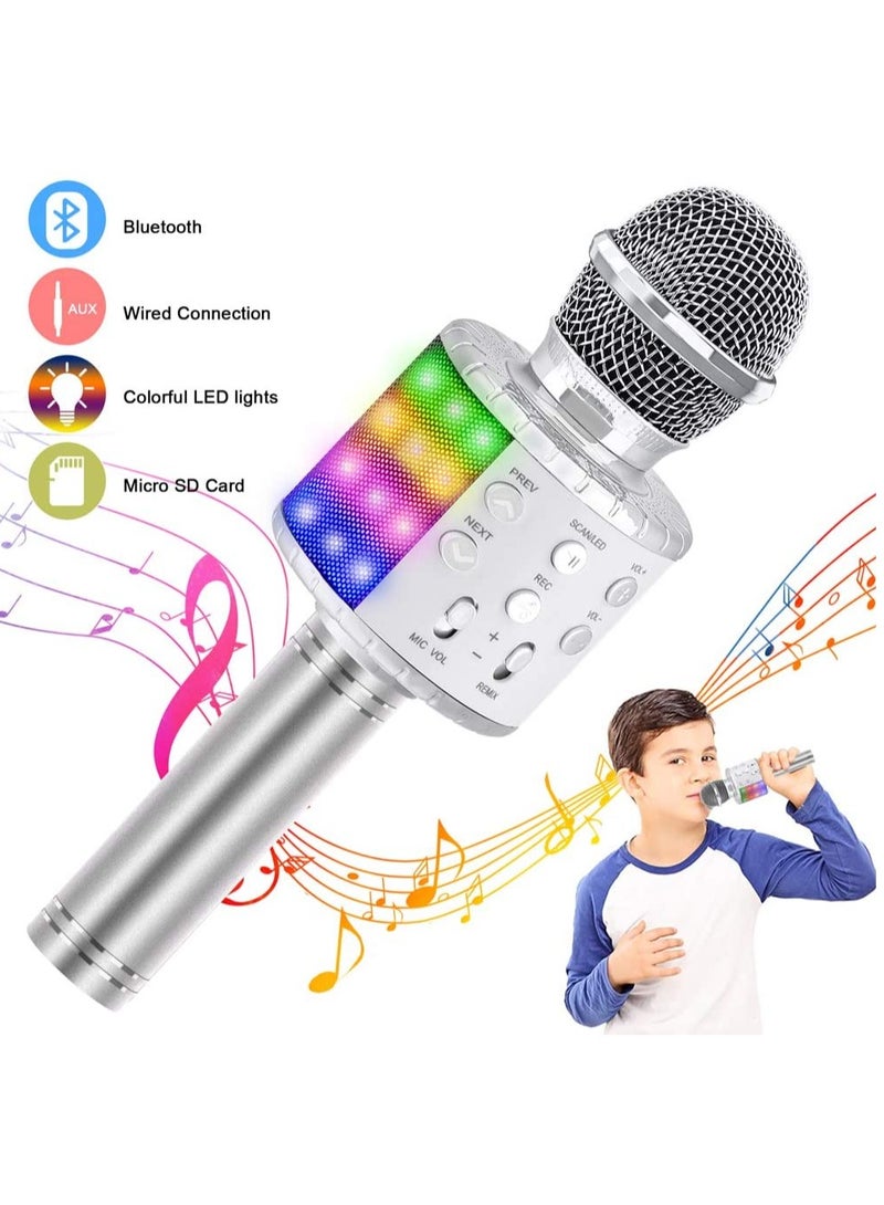 Karaoke Microphone Bluetooth Karaoke Machine with colorful LED light