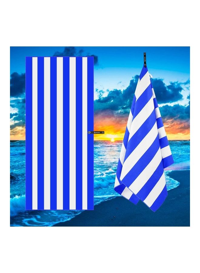 Microfiber Quick-Drying Towel Blue/White 90x170cm