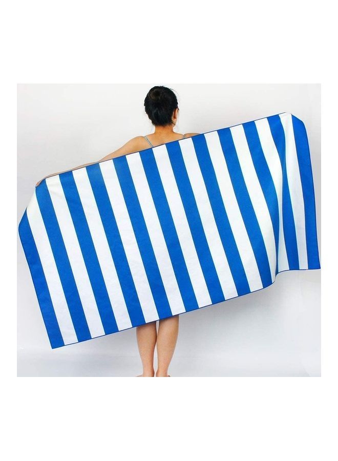 Microfiber Quick-Drying Towel Blue/White 90x170cm