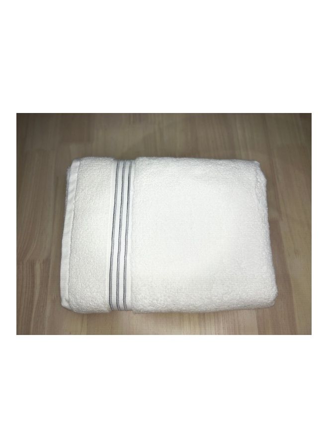 Fancy Border Bath Towel White 76X142cm