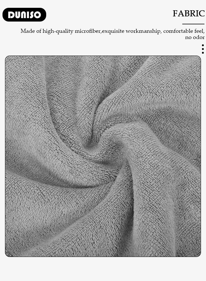 Men's Bath Wrap Towel Spa Robe with Buttons Adjustable Sauna Towels Wearable Body Wrap Towel Water Absorbent Quick-Drying Microfiber Shower Bath Towel