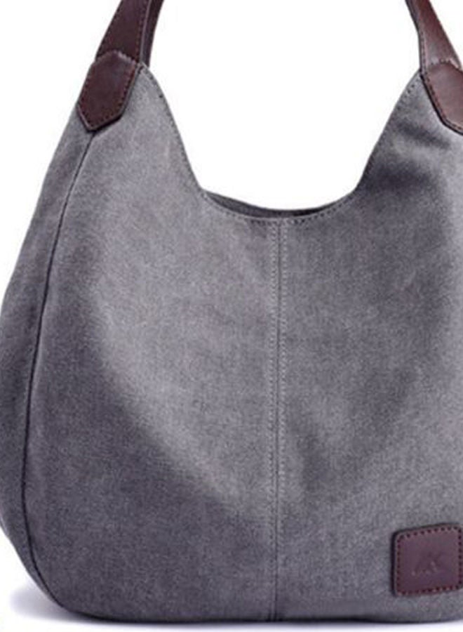 Large Capacity Leisure Hobo Bag Grey