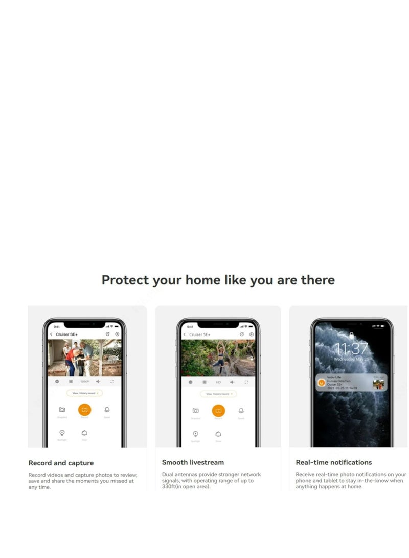 Imou Cruiser SE+ 3K Camera, Outdoor Security Camera for Home, WiFi CCTV Camera for Home, Surveilliance Camera with 360° Coverage, Human/Motion Detection, Smart Night Vision, IP66, Two-Way Talk, Alexa