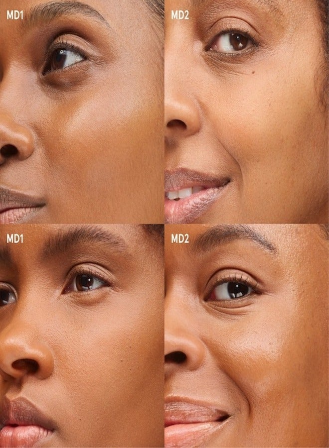 Glossier Stretch Liquid Foundation – Buildable Coverage,    Medium Deep 1 - golden undertone 30ml