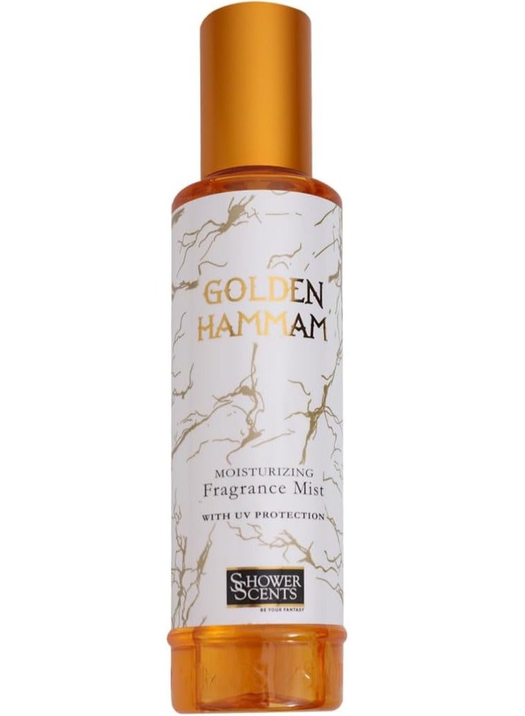 Shower Scents Golden Hammam Moisturizing Fine Fragrance Body Mist With Hyaluronic Acid, Pro - Vitamin B5 and UV Protection 250ml