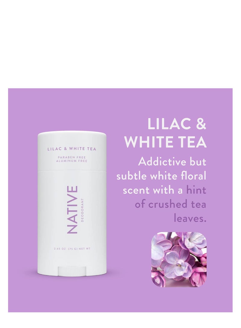 Native Deodorant Contains Naturally Derived Ingredients, 72 Hour Odor Control | Seasonal Scents for Women and Men, Aluminum Free with Baking Soda, Coconut Oil and Shea Butter | Lilac & White Tea