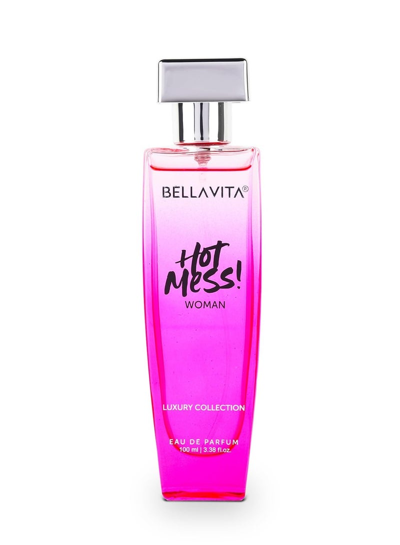 Hot Mess Eau De Parfum, 3.4 Fl Oz, Luxury Perfume for Women, Vegan, Cruelty-Free, Citrus Mandarin, Passion Fruit & Musk, Floral & Fruity