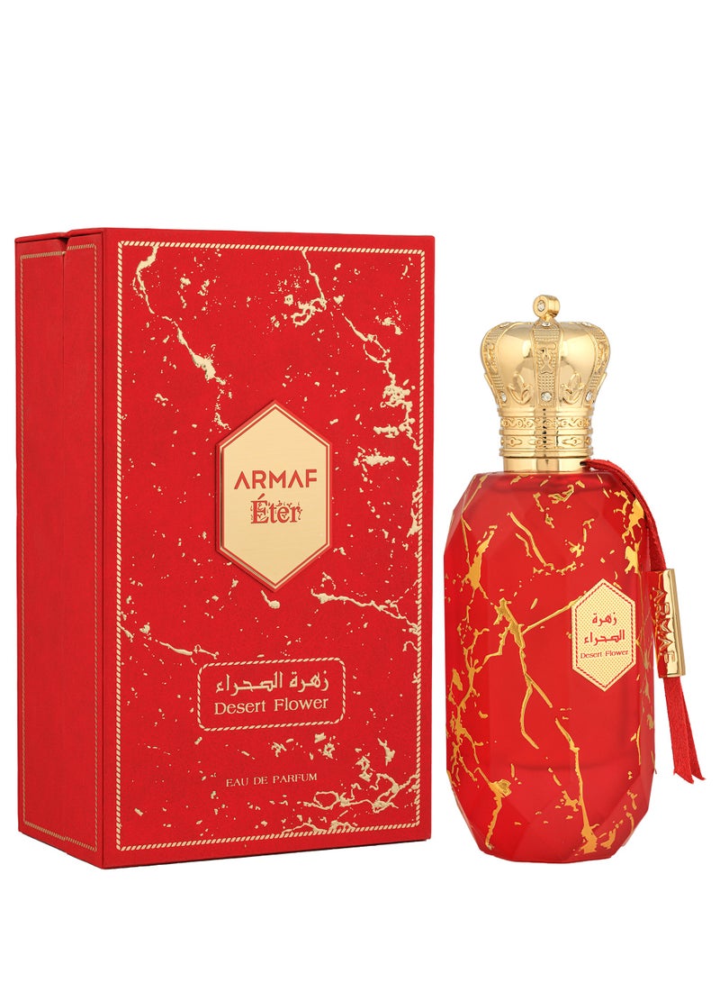 Armaf Eter Desert Flower Red Eau De Parfum, Perfumes For Men and Women 100ml, Amber Woody Fragrance, Long Lasting, Unisex Perfume