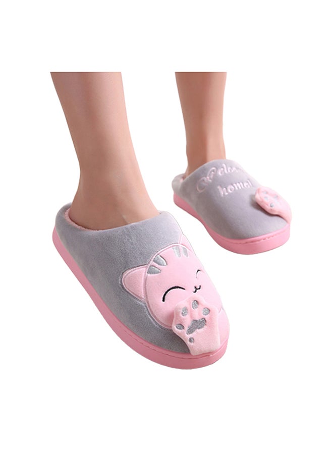 Cats Printed Slides Grey