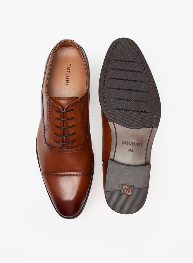 Men's Solid Lace-Up Oxford Shoes