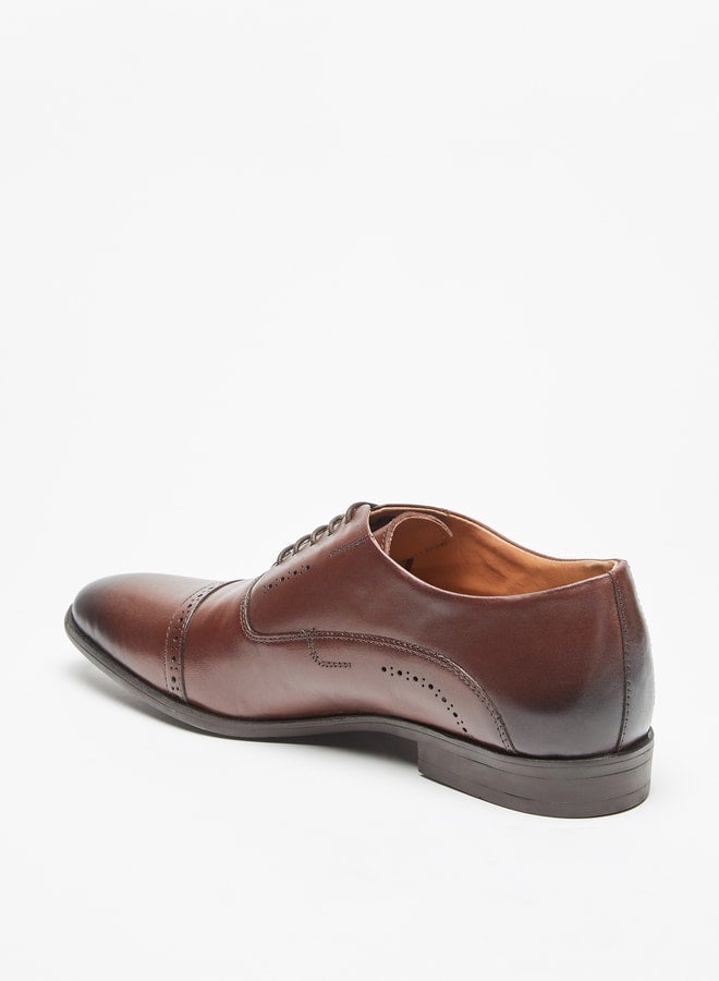 Men's Solid Lace-Up Derby Shoes