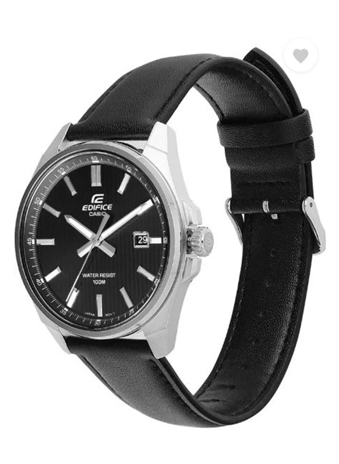 Analog Round Shape Leather Wrist Watch EFV-150L-1AVUDF - 42 Mm