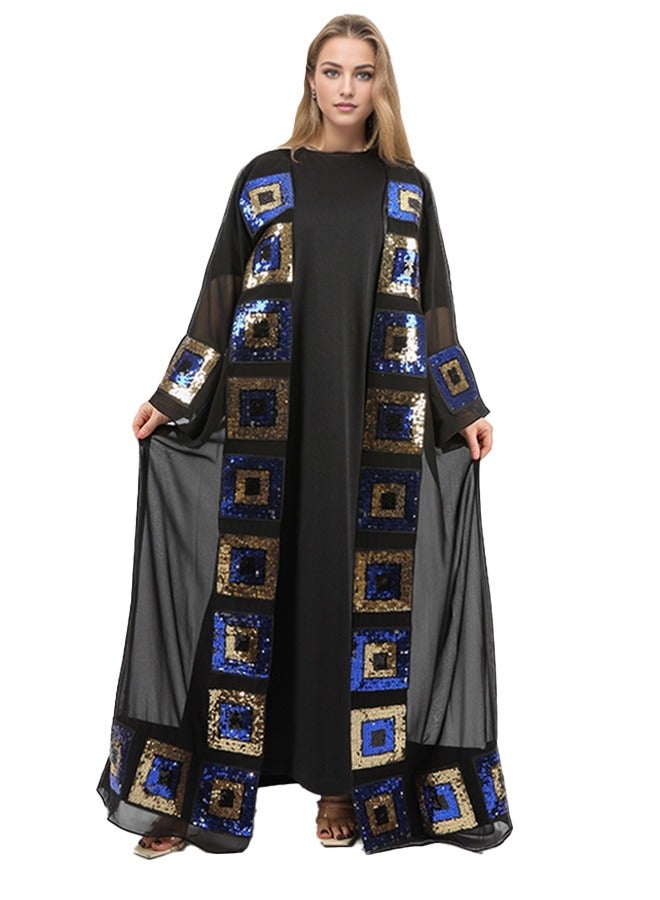 Chiffon kaftan - Embroidered