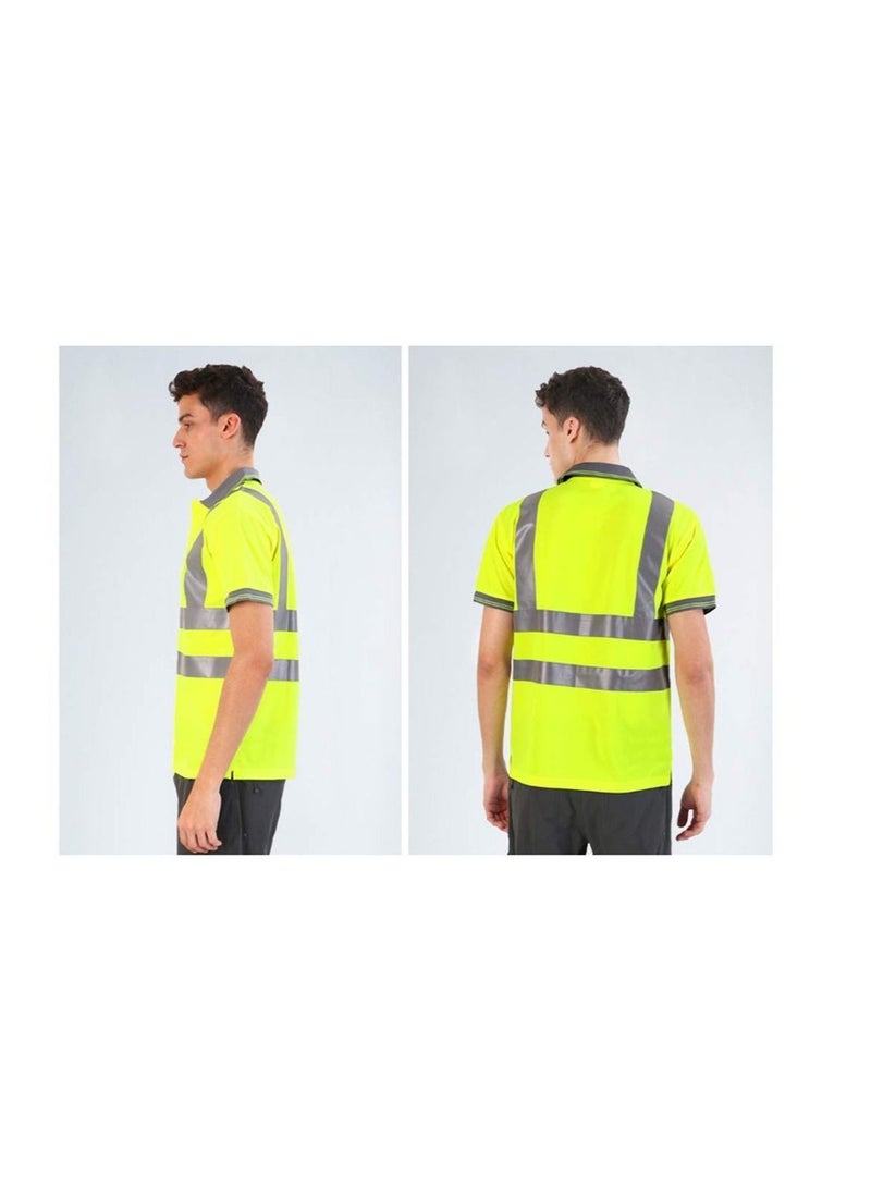 Protective Polyester Reflective Polo T-Shirt