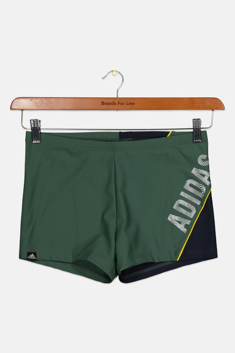 Men Brand Logo Swimwear Short, Green