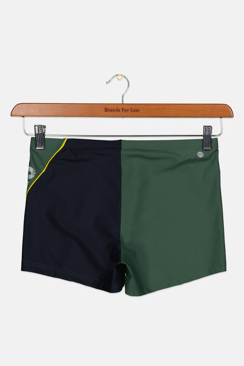 Men Brand Logo Swimwear Short, Green