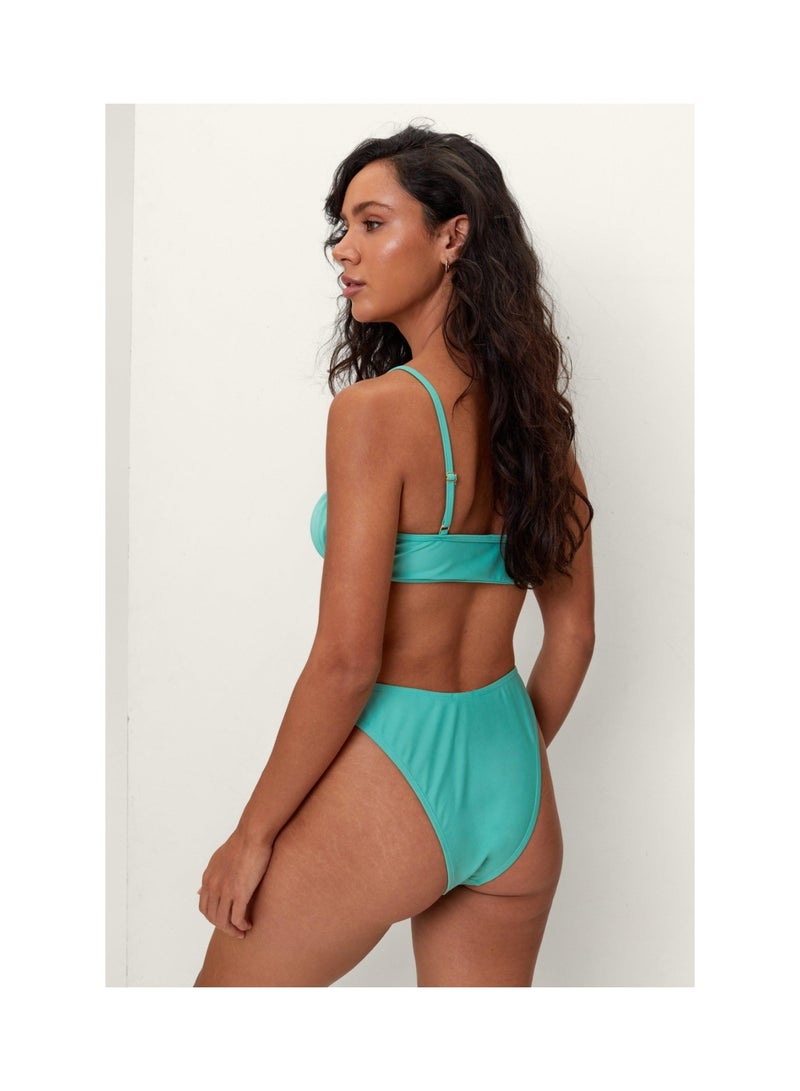 Recycled Ruched Crop Bikini Set