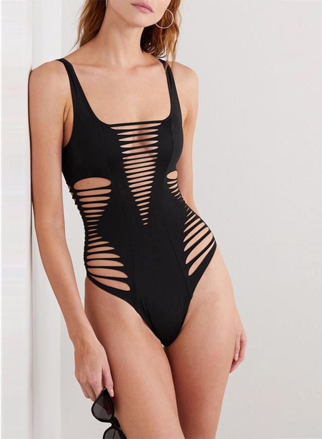 Hollowed Swimwear Black