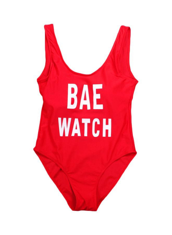 Bea Watch Printed Bodysuit Red/White