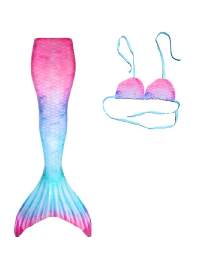 Mermaid Bikini Top And Bottom Set Pink/Blue