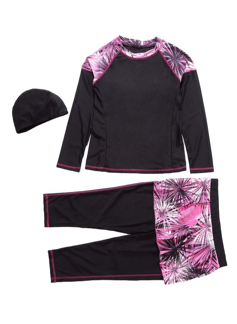 Conservative And Fashionable Burkinis Black/Pink